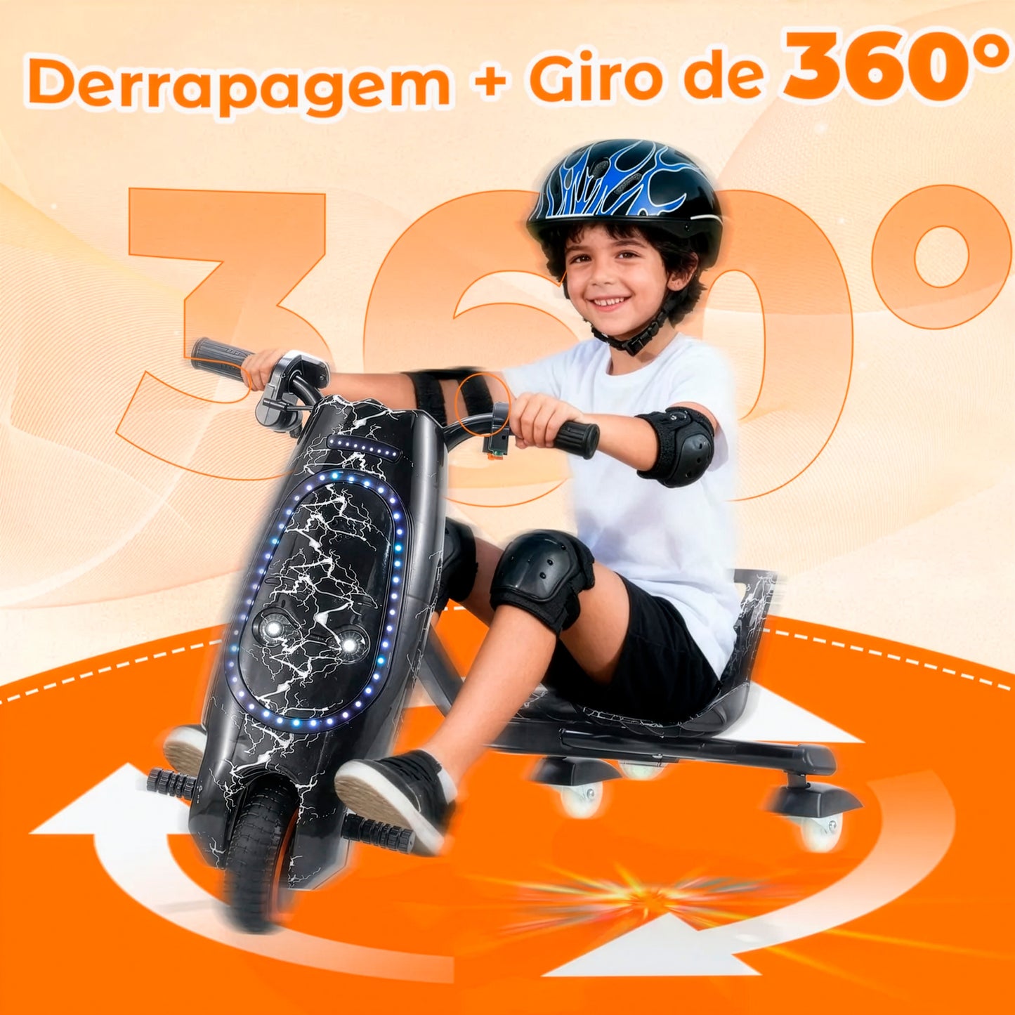 Honeywhale 008b Triciclo Elétrico Drift Infantil 150w 15km/h Preto