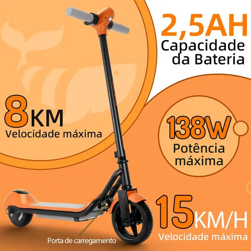 Honeywhale E2 Patinete Elétrico Infantil 138w 15km/h 8km