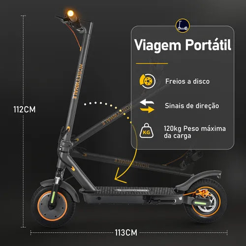 Honey Whale M2 Max-b Patinete Elétrico Scooter 32 Km/h 500w