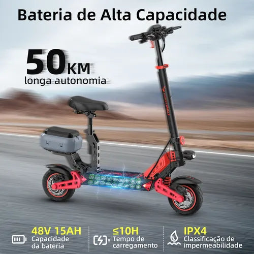 Honey Whale T4b-n - Patinete Elétrico Adulto 1000w 55km/h 50km