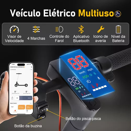 Honey Whale M2 Max-b Patinete Elétrico Scooter 32 Km/h 500w