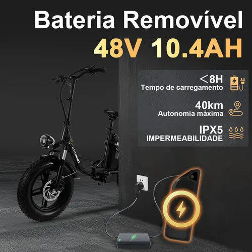 Honey Whale Bk05 - Bicicleta Elétrica 500w 40km 38km/h