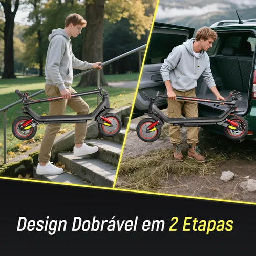 Honeywhale M1 Max Patinete Elétrico Adulto, 500w-25km/h-16km-120kg, Scooter-eletrica-velocidade-juvenil-dobrável-autonomia-de-aplicativo-bluetooth-carge, Suspensão Dianteira E Traseira, Honey Whale