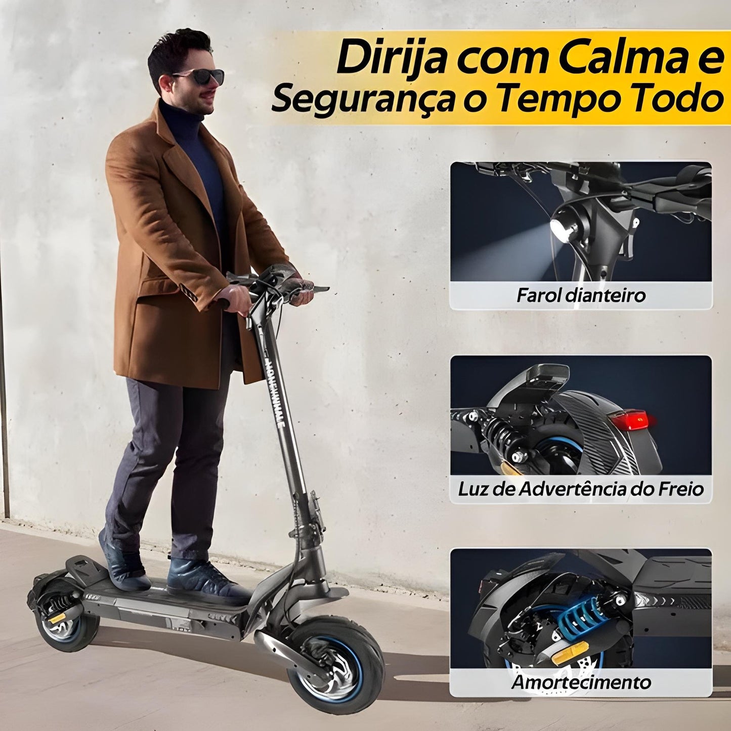 Honey Whale T5 Doble - 750w*2 Patinete Elétrico Scooter 60km/h