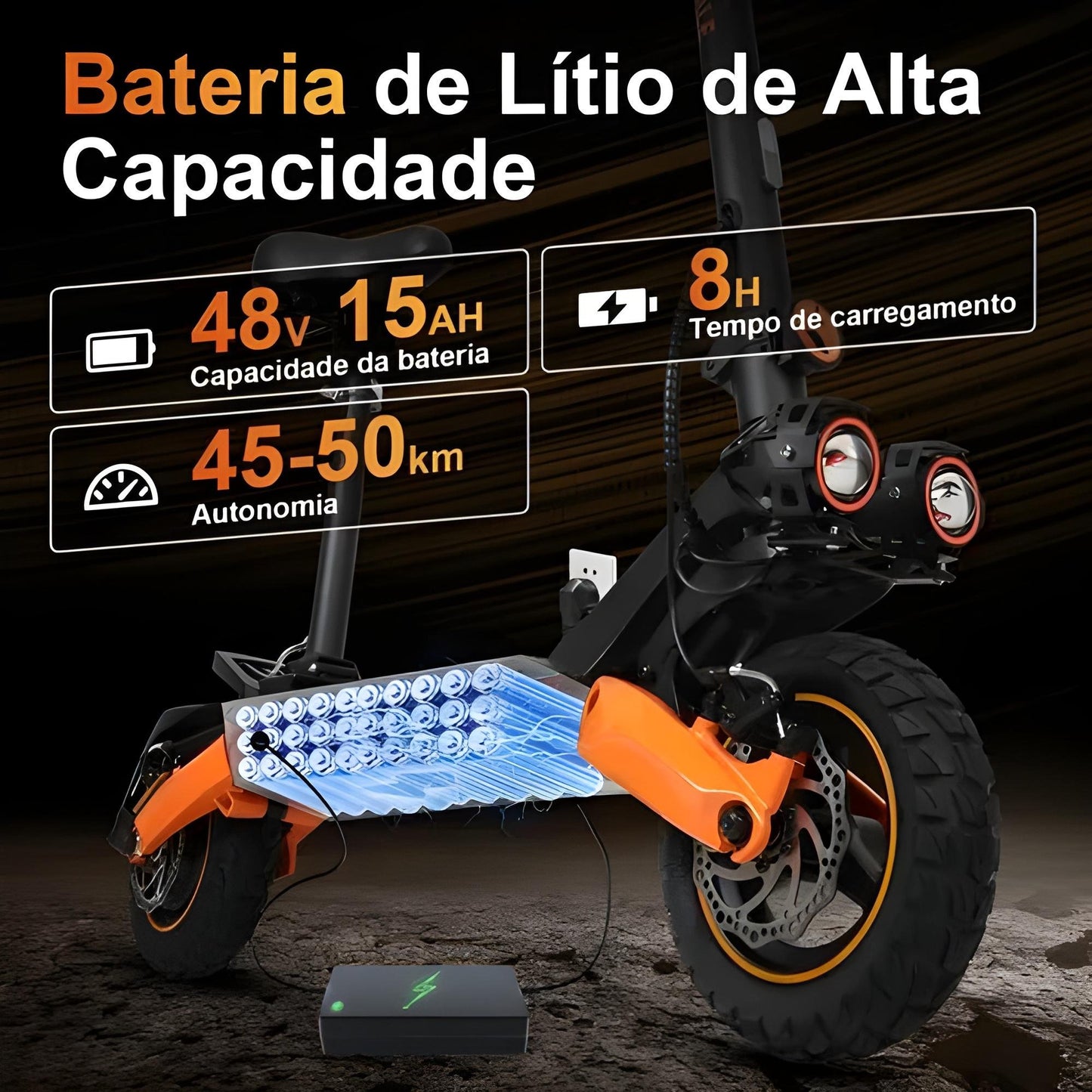 Honey Whale T8a - 950w Patinete Elétrico Scooter  55 Km/h 50km