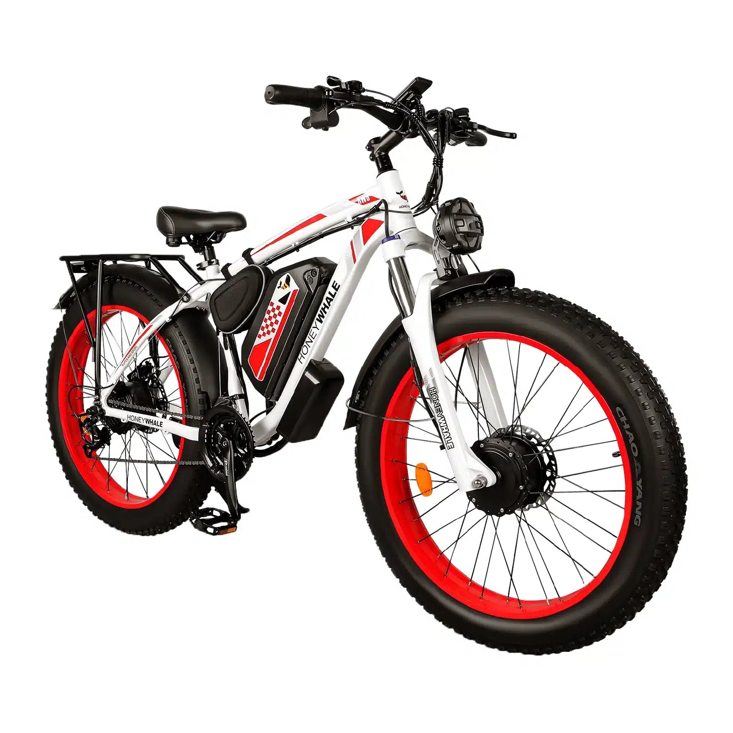Bicicleta Elétrica de Montanha Honey Whale BK08 - vermelha