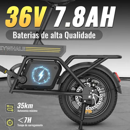Honey Whale B20 Bicicleta Elétrica Adulto 440w 35km 25km/h