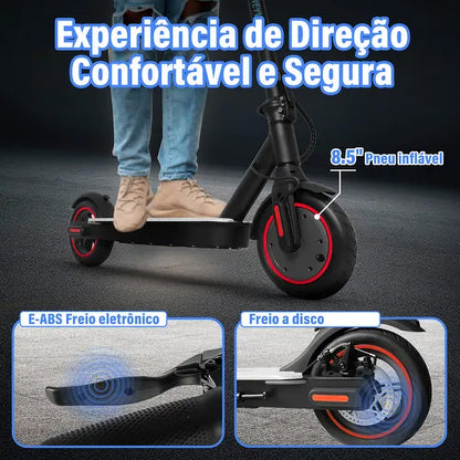 Honey Whale S2 - Preto - Patinete Elétrico Scooter 500w 30km/h 20km