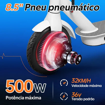 Honey Whale M2 Pro - branco - Patinete Elétrico Scooter 32km/h 500w 22km