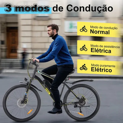 Honey Whale S8 - Bicicleta Elétrica Adulto 450w 50km 35km/h