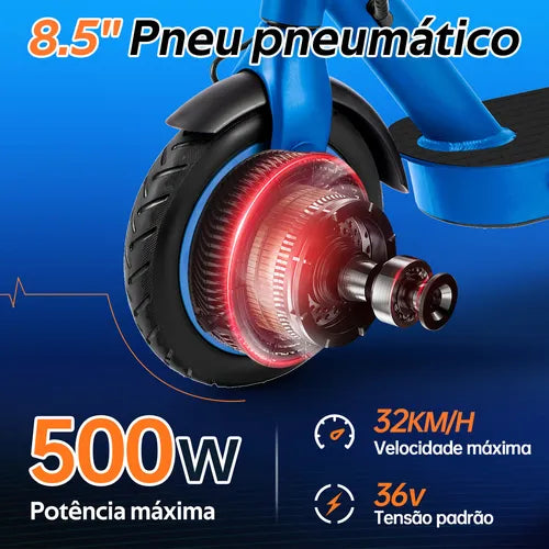 Honey Whale M2 Pro - azul - Patinete Elétrico Scooter 32km/h 500w 22km