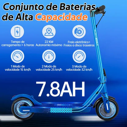Honey Whale M2 Pro - azul - Patinete Elétrico Scooter 32km/h 500w 22km