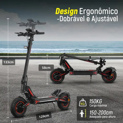 Honeywhale G4 Max Patinete Eletrico Adulto, 1640w*2-72km/h-70km-150kg, Scooter Eletrica Motor-velocidade-autonomia-carga, Patinete Juvenil Dobrável Com Cartão Nfc, Honey Whale