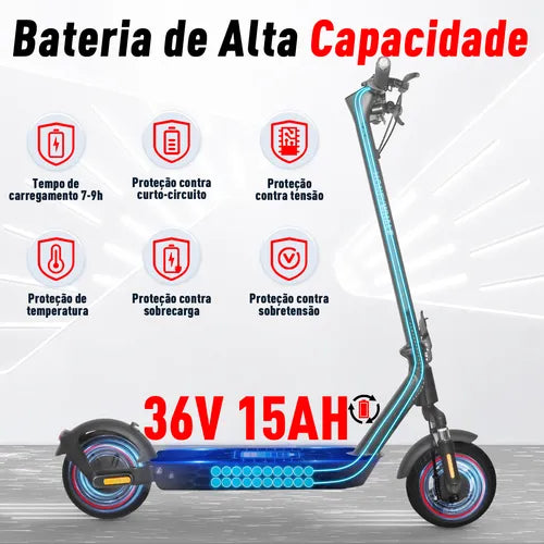 Honey Whale E9 MaxS 650w Patinete Elétrico Scooter 40km 15ah