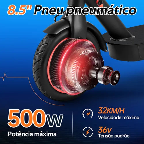 Honey Whale M2 Pro - preto - Patinete Elétrico Scooter 32km/h 500w 22km