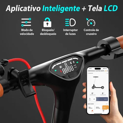 Honey Whale E9t - Patinete Elétrico Scooter 500w 32km/h 22km