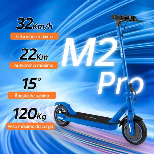 Honey Whale M2 Pro - azul - Patinete Elétrico Scooter 32km/h 500w 22km