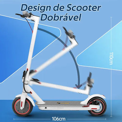 Honey Whale M2 Pro - branco - Patinete Elétrico Scooter 32km/h 500w 22km