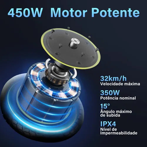 Honey Whale S5 450w Patinete Elétrico Scooter 32km/h 22km