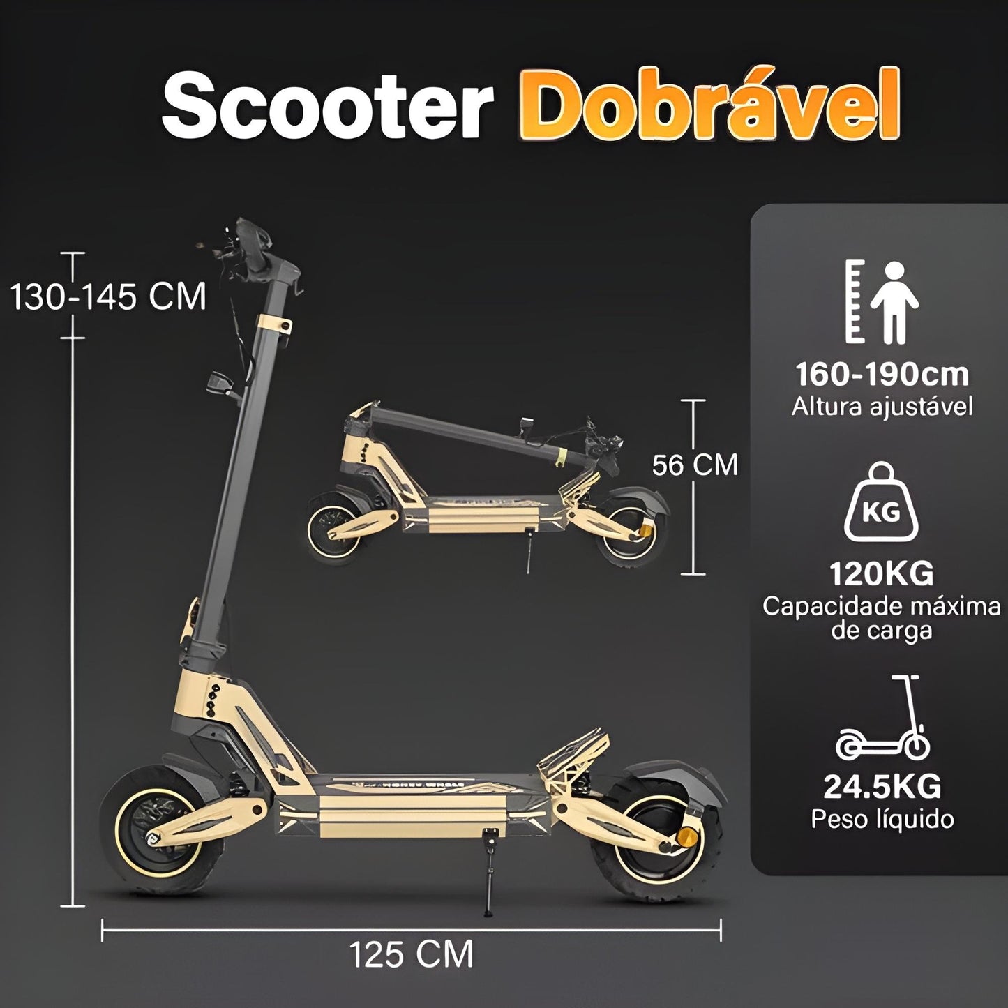 Honey Whale G2 Pro - 1200w Patinete Elétrico Scooter 50km/h