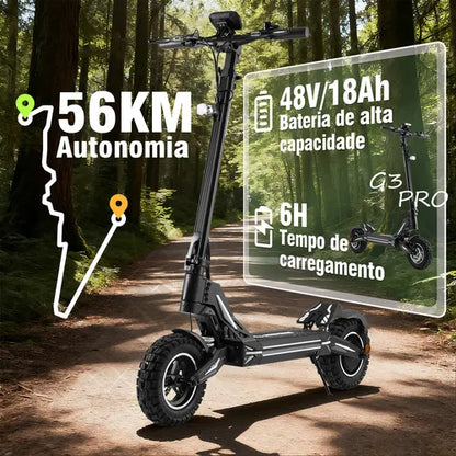 Honeywhale G3 Pro Preto - Patinete Elétrico Scooter 1640w 56km