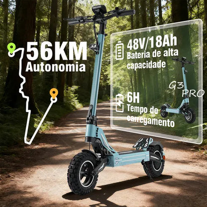 Honeywhale G3 Pro Azul -  Patinete Elétrico Scooter 1640w 56km