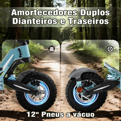 Honeywhale G3 Pro Azul -  Patinete Elétrico Scooter 1640w 56km