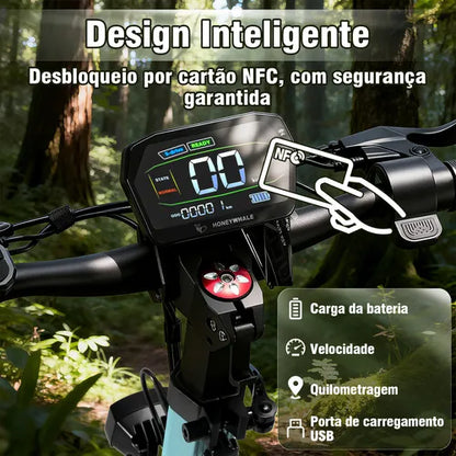 Honeywhale G3 Pro Azul -  Patinete Elétrico Scooter 1640w 56km