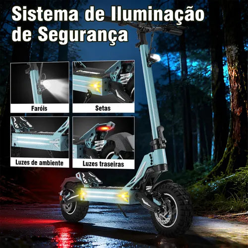 Honeywhale G3 Pro Azul -  Patinete Elétrico Scooter 1640w 56km