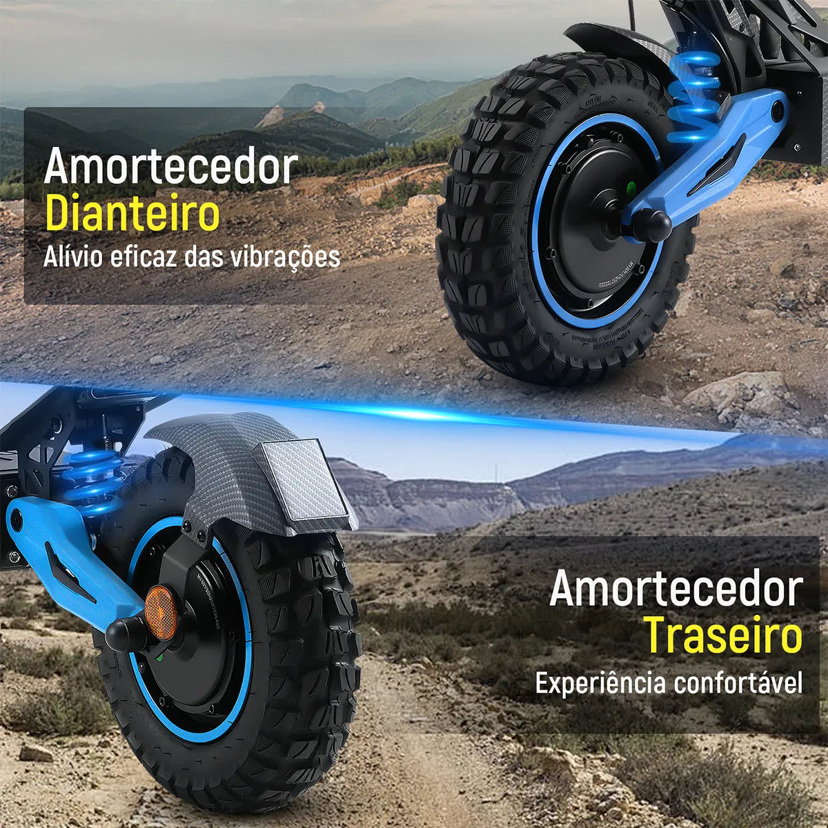Honeywhale G4 Max Patinete Eletrico Adulto, 1640w*2-72km/h-70km-150kg, Scooter Eletrica Motor-velocidade-autonomia-carga, Patinete Juvenil Dobrável Com Cartão Nfc, Honey Whale Preto-azul