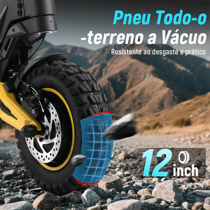 Honeywhale G4 Max Patinete Eletrico Adulto, 1640w*2-72km/h-70km-150kg, Scooter Eletrica Motor-velocidade-autonomia-carga, Patinete Juvenil Dobrável Com Cartão Nfc, Honey Whale Preto-amarelo