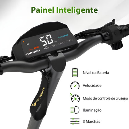 Honey Whale H2 Dual - 1200w*2 dual Patinete Elétrico Scooter 65km