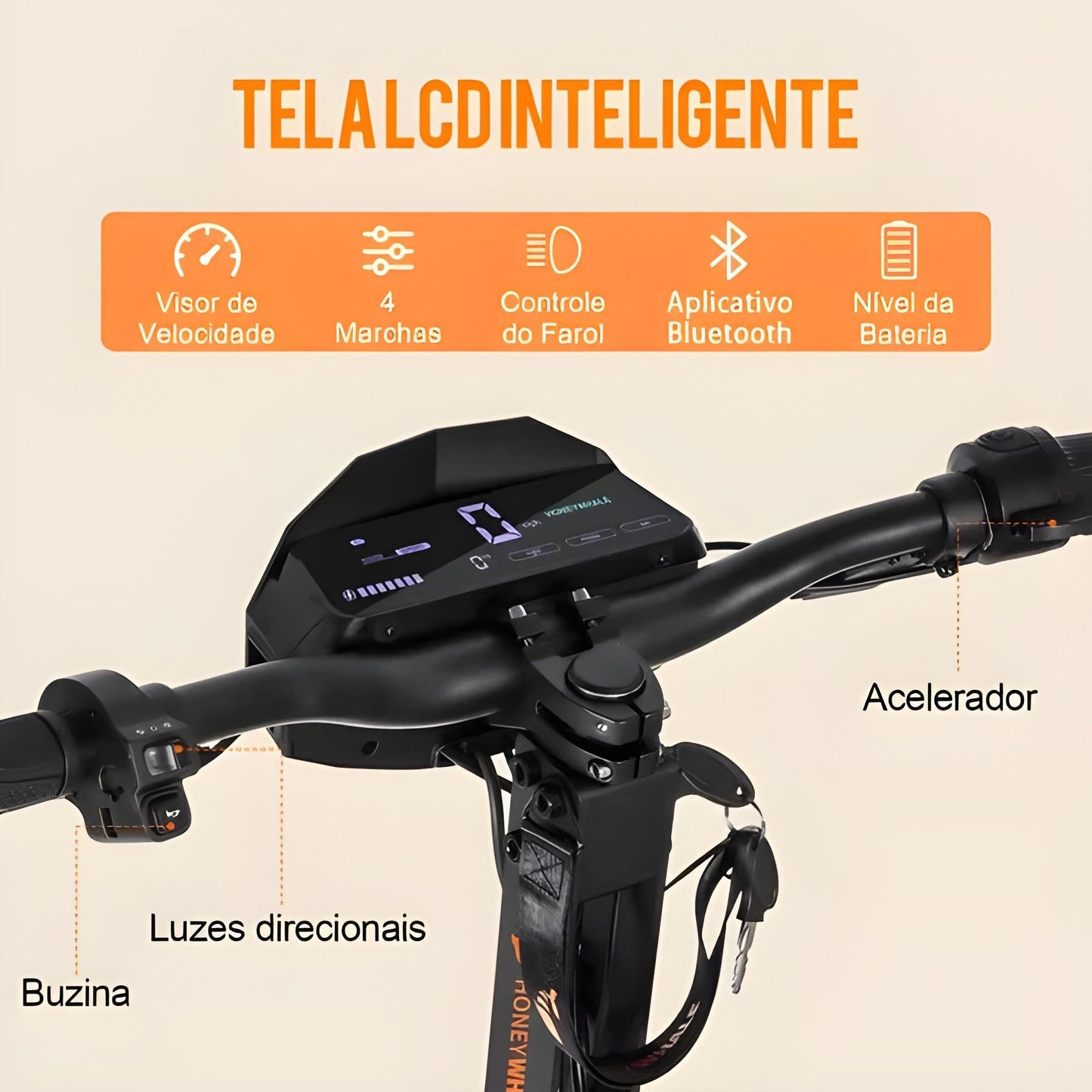 Honey Whale H4 - 2400w Patinete Elétrico Scooter 70km/h 20,8ah