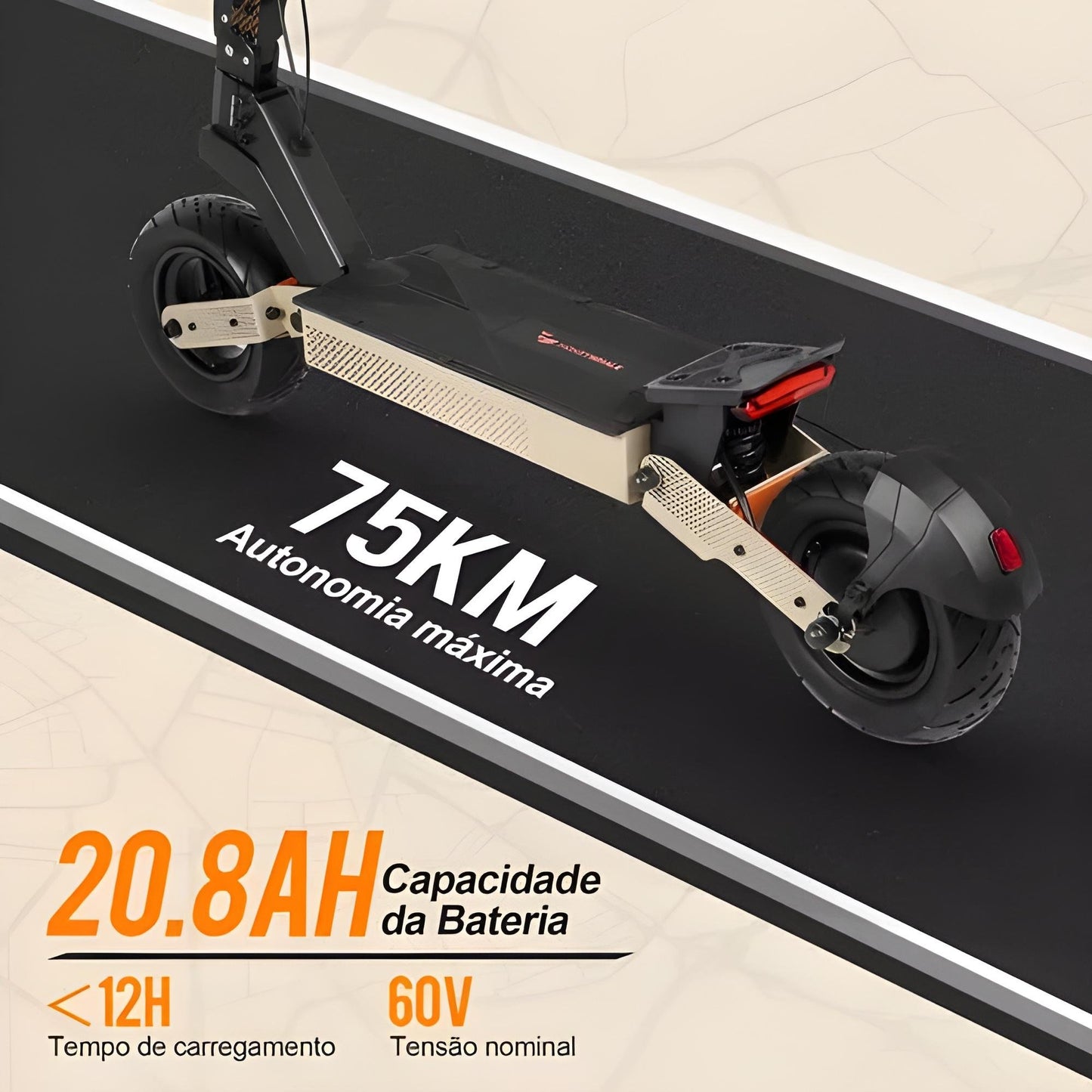 Honey Whale H4 - 2400w Patinete Elétrico Scooter 70km/h 20,8ah