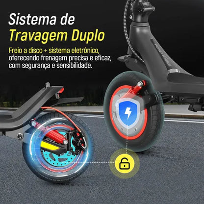 Honeywhale M1 Max Patinete Elétrico Adulto, 500w-25km/h-16km-120kg, Scooter-eletrica-velocidade-juvenil-dobrável-autonomia-de-aplicativo-bluetooth-carge, Suspensão Dianteira E Traseira, Honey Whale