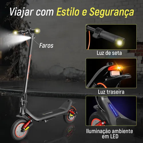 Honeywhale M1 Max Patinete Elétrico Adulto, 500w-25km/h-16km-120kg, Scooter-eletrica-velocidade-juvenil-dobrável-autonomia-de-aplicativo-bluetooth-carge, Suspensão Dianteira E Traseira, Honey Whale