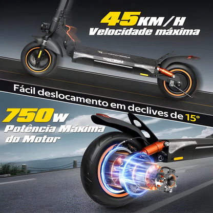 Honey Whale T4a - 750w Patinete Elétrico Scooter 45km/h 10ah