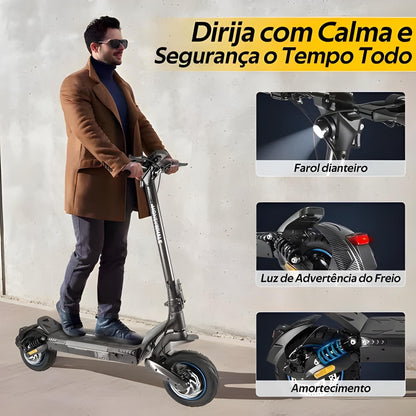 Honey Whale T5 Doble - 750w*2 Patinete Elétrico Scooter 60km/h