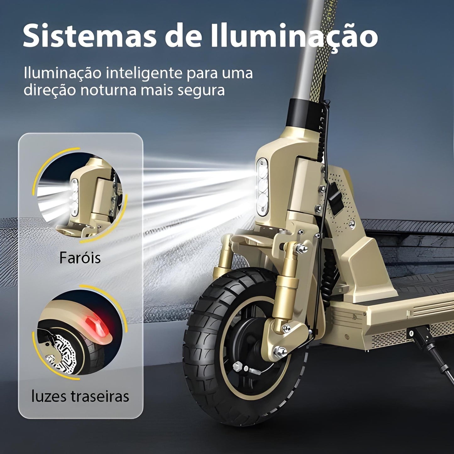 Honey Whale C1 Gold - 980w Patinete Elétrico Scooter 40km 45 Km/h