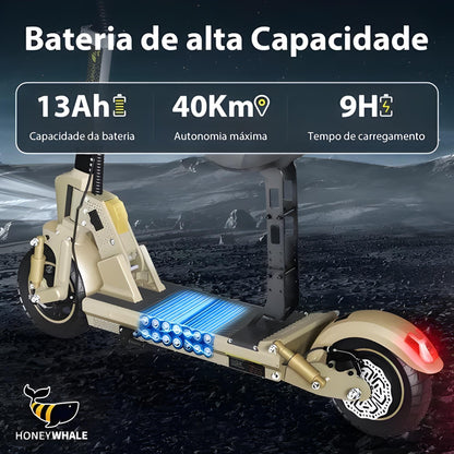 Honey Whale C1 Gold - 980w Patinete Elétrico Scooter 40km 45 Km/h