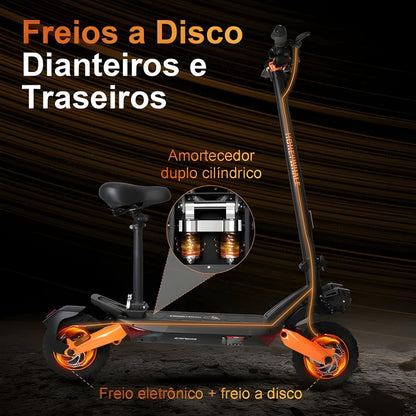 Honey Whale T8a - 950w Patinete Elétrico Scooter  55 Km/h 50km